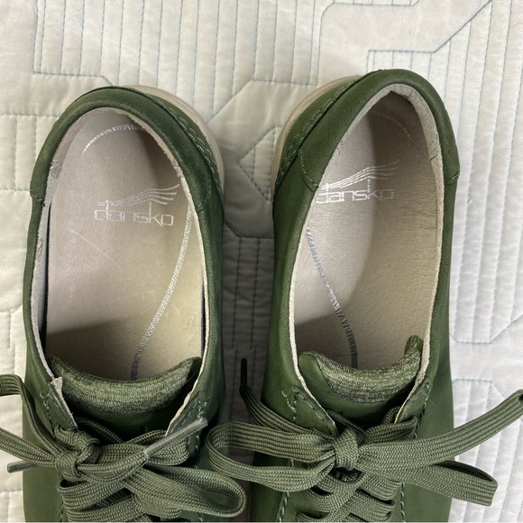 Dansko Size 36 (US 5.5-6) Women's Leela Waterproof Lace-Up Sneakers Moss Nubuck - Picture 4 of 11